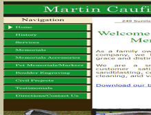 Tablet Screenshot of martincaufieldmemorialworks.com